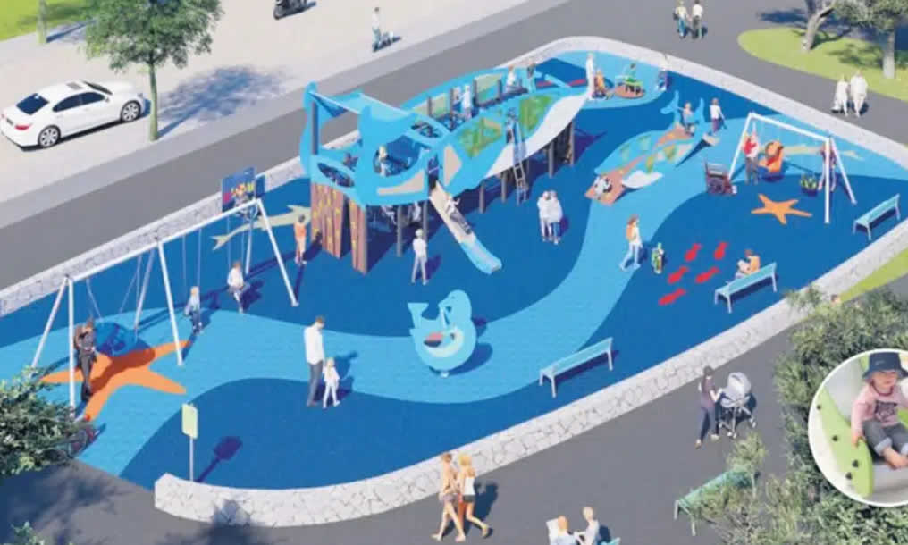 Parque infantil inclusivo arriba a Aragón con el pesquero ibicenco - Parques  Infantiles Inclusivos